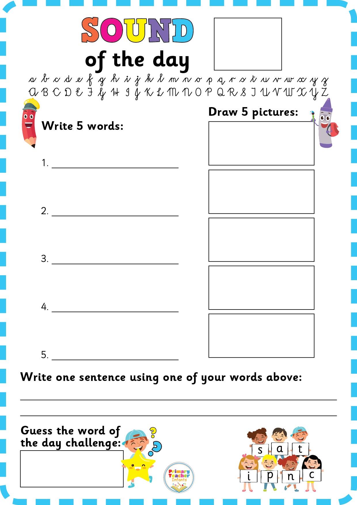 Sound of the Day Print & Cursive - Digraphs, Sounds and Rhyme β Primary ...